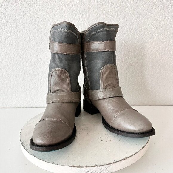NEW Lane DUSTOFF Womens Cowboy Boots 7.5 Gray Western Cowgirl Ankle Short Bootie - Picture 12 of 12